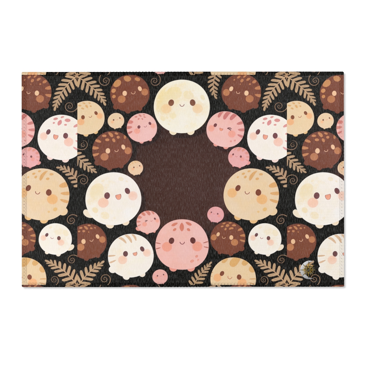 HD Pebble Moon Parade Polyester Chenille Area Rug — additional view