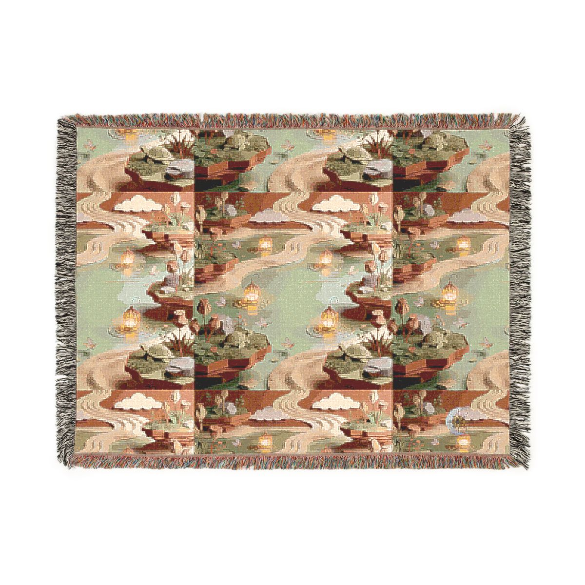 HD Lantern Pond 100% Cotton Woven Blanket — additional view