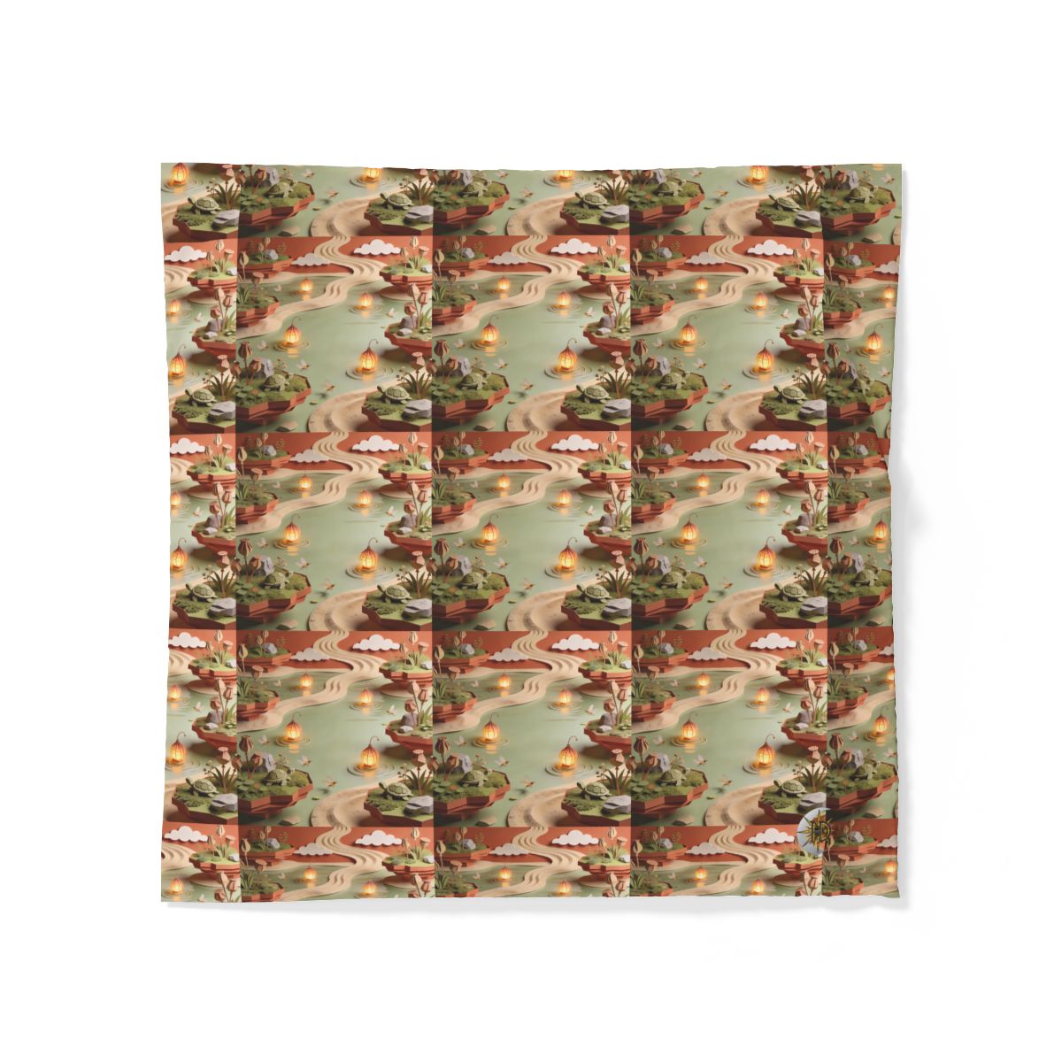 HD Lantern Pond 100% Cotton Duvet Cover — additional view
