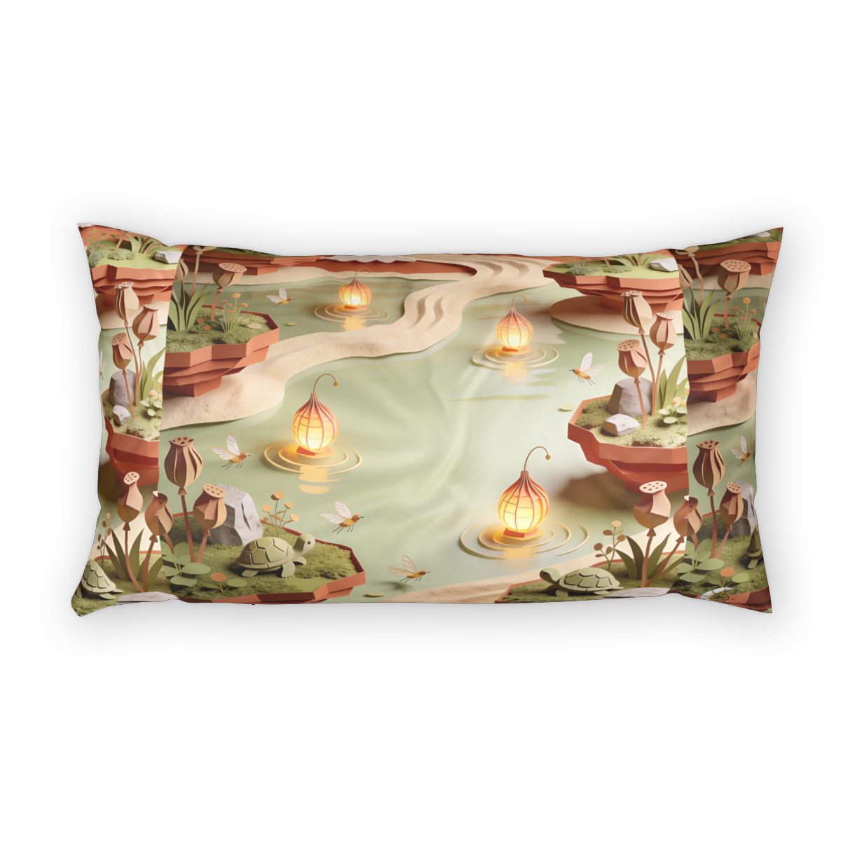 HD Lantern Pond 100% Cotton Pillow Sham — additional view