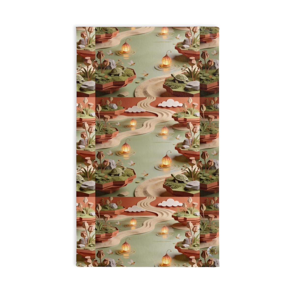 HD Lantern Pond Printed Hand Towel