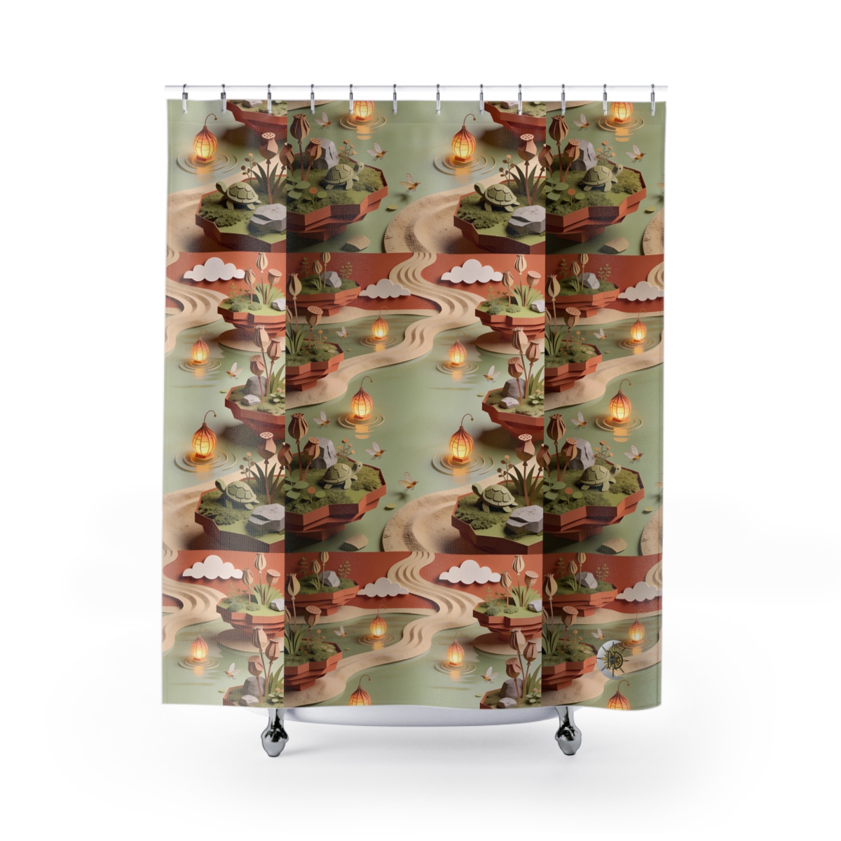HD Lantern Pond Shower Curtain