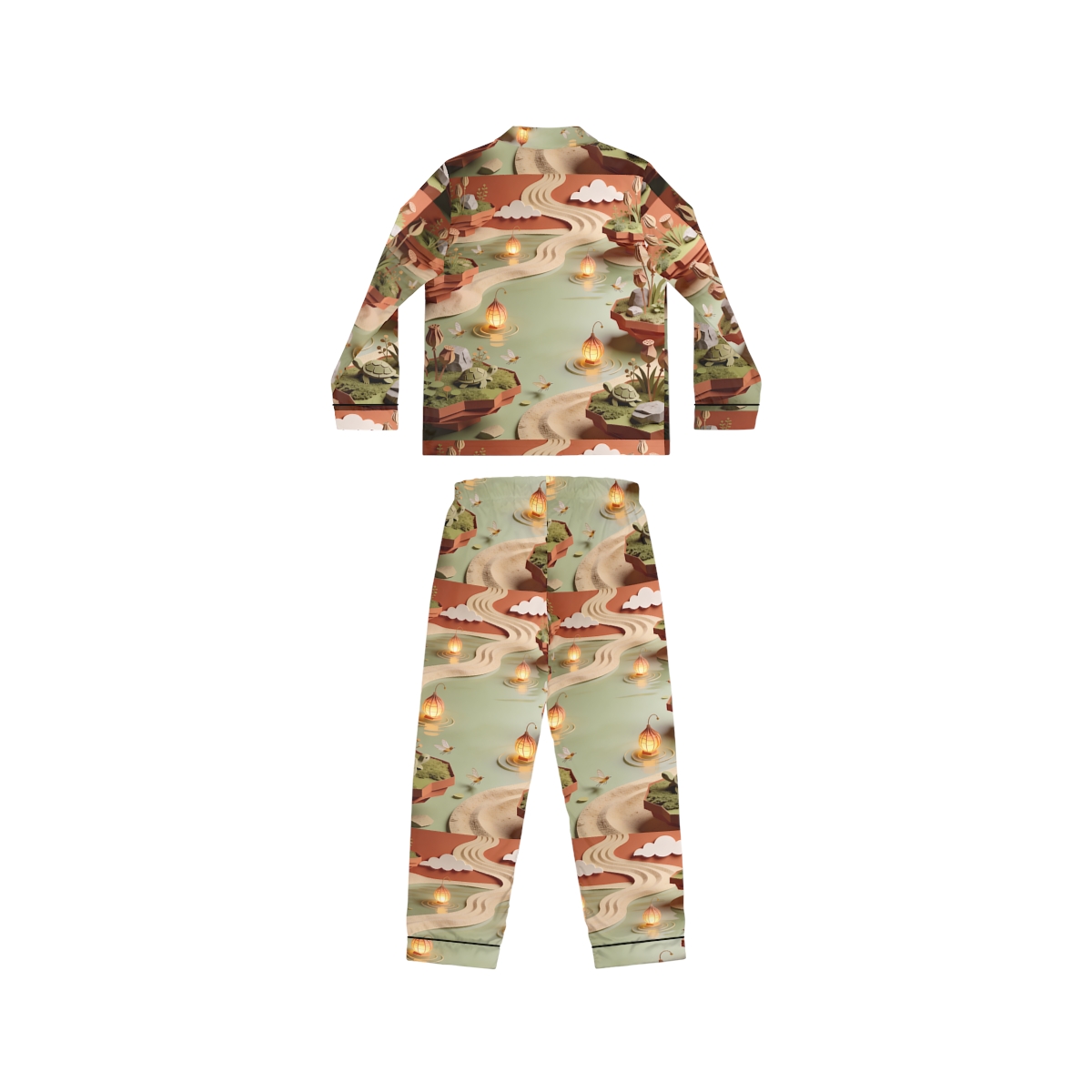 HD Lantern Pond Women’s Satin Pajama Set — additional view