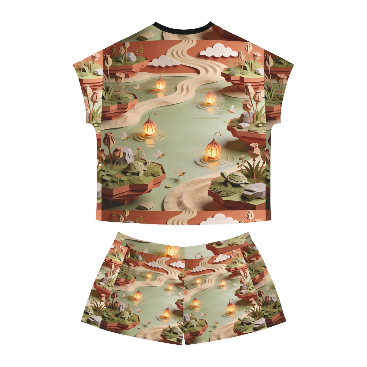 HD Lantern Pond Women’s Short Pajama Set — additional view