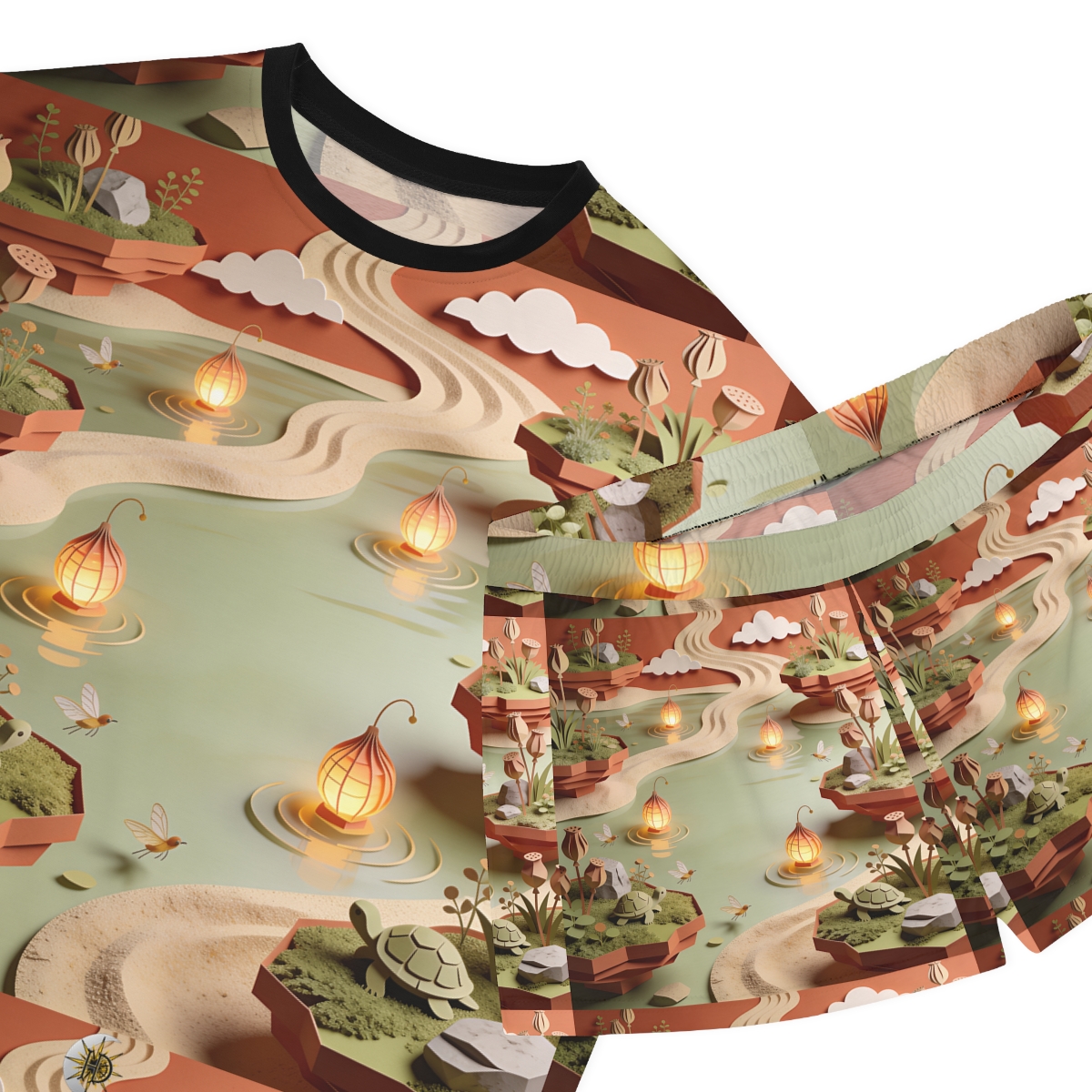 HD Lantern Pond Women’s Short Pajama Set — additional view
