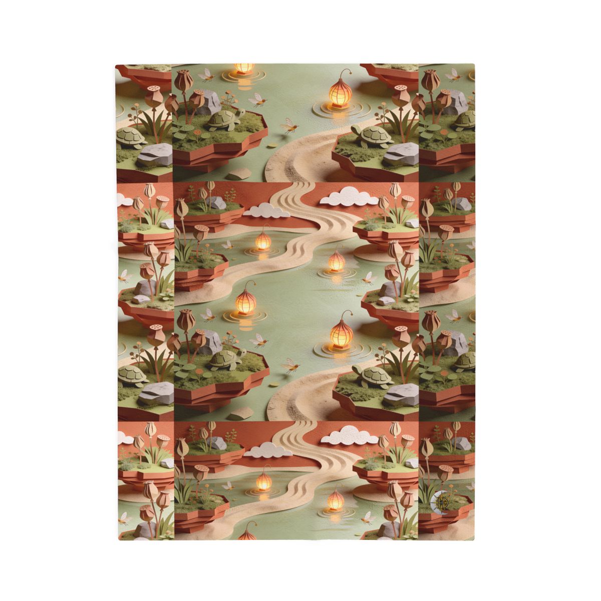 HD Lantern Pond Velveteen Plush Blanket