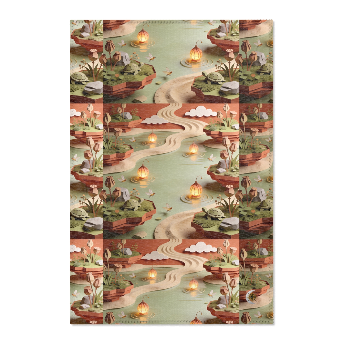 HD Lantern Pond Polyester Chenille Area Rug