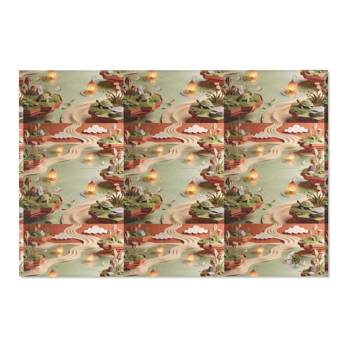 HD Lantern Pond Polyester Chenille Area Rug — additional view