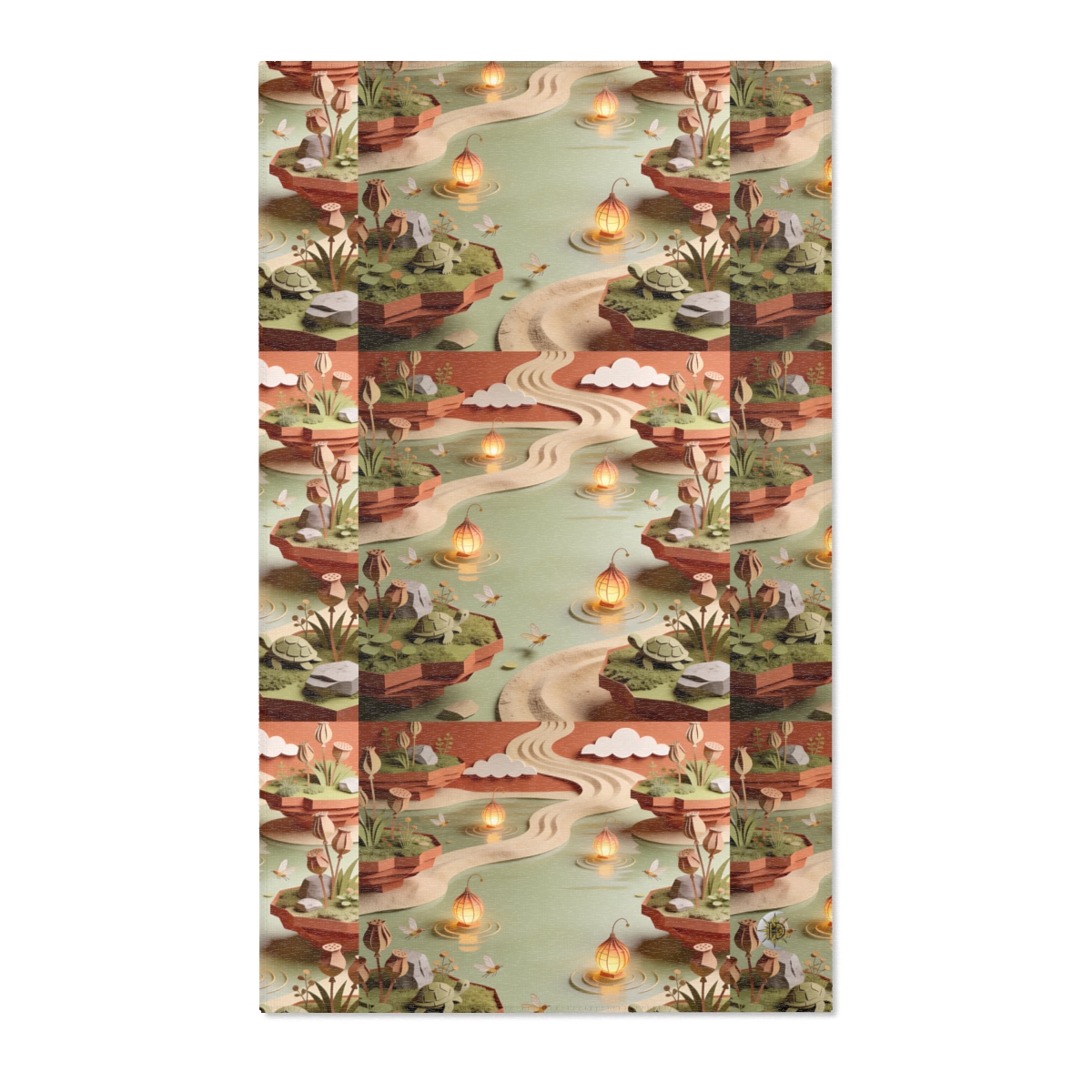 HD Lantern Pond Polyester Chenille Area Rug — additional view