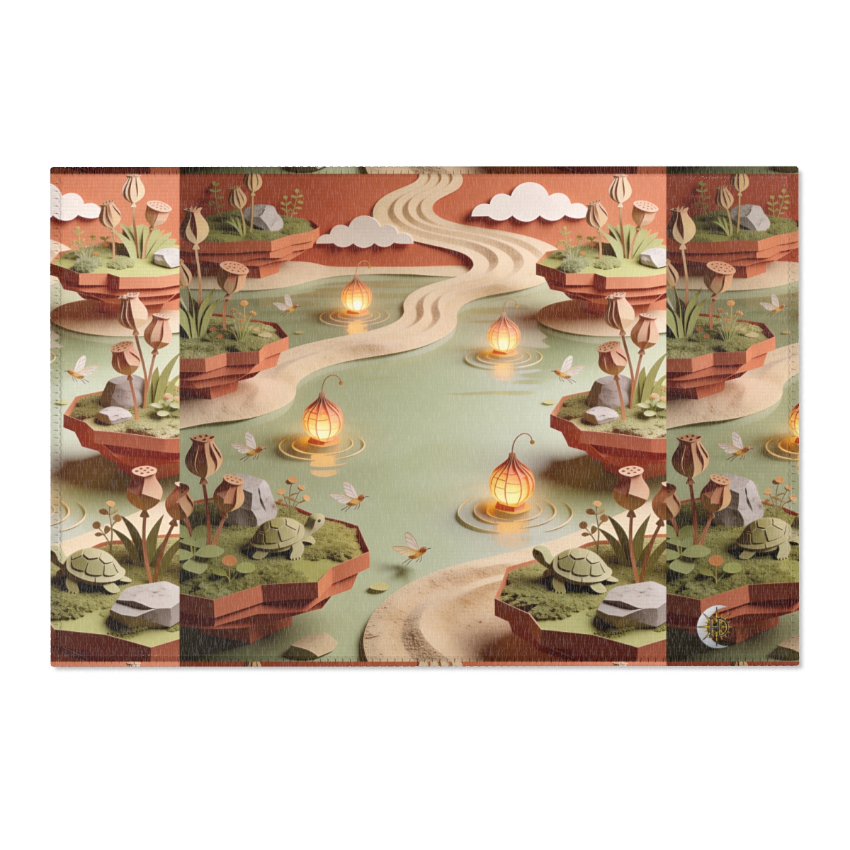 HD Lantern Pond Polyester Chenille Area Rug — additional view
