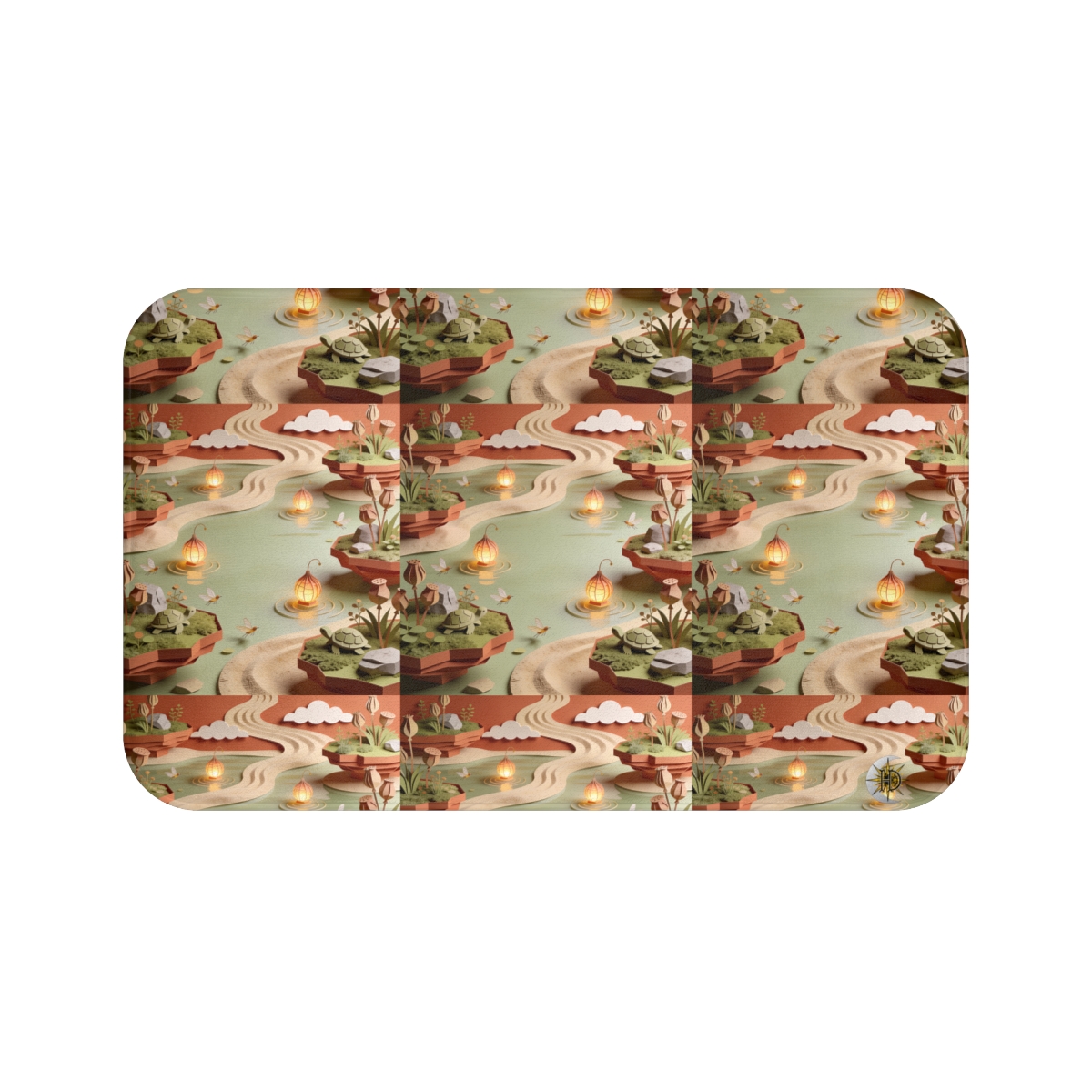 HD Lantern Pond Memory-Foam Bath Mat