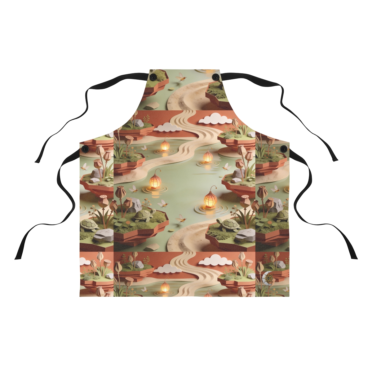 HD Lantern Pond Polyester Kitchen Apron