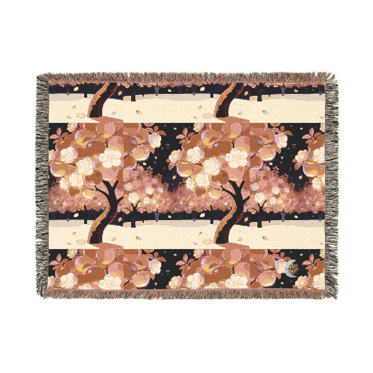 HD Emberblossom Orchard 100% Cotton Woven Blanket — additional view