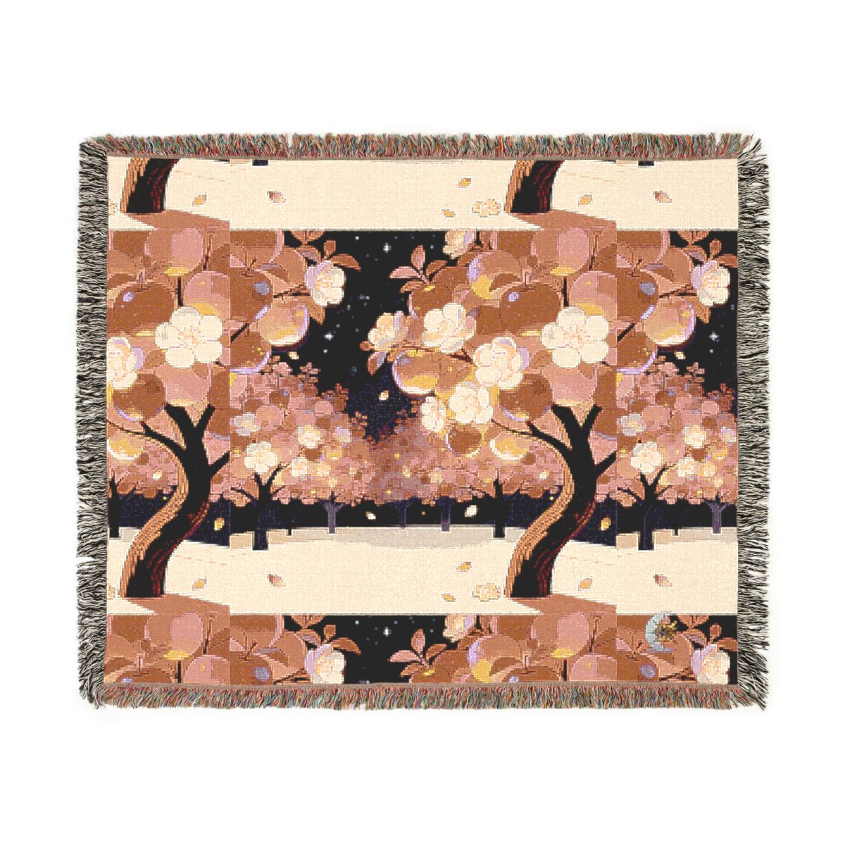 HD Emberblossom Orchard 100% Cotton Woven Blanket — additional view