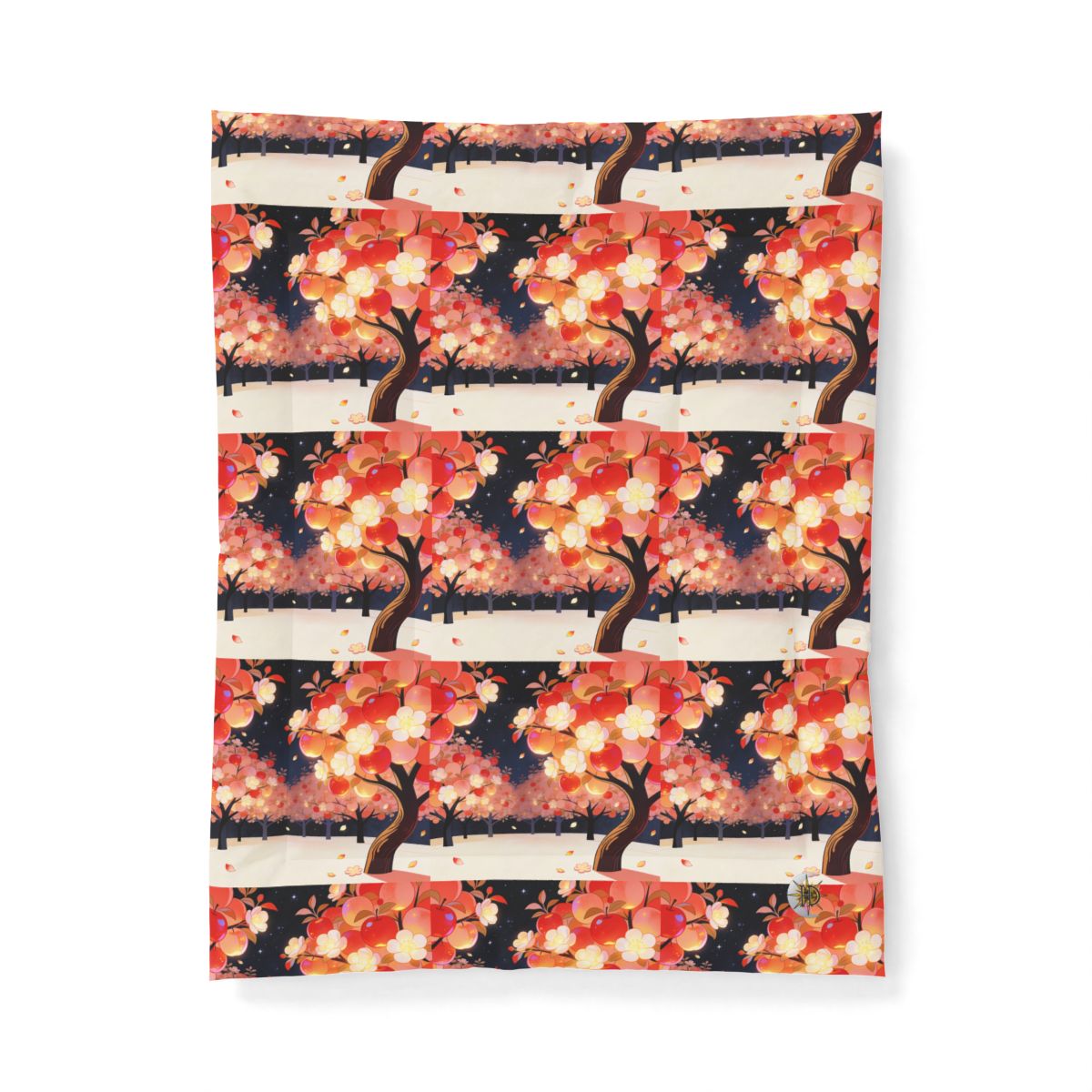HD Emberblossom Orchard Cotton-Shell Comforter — additional view