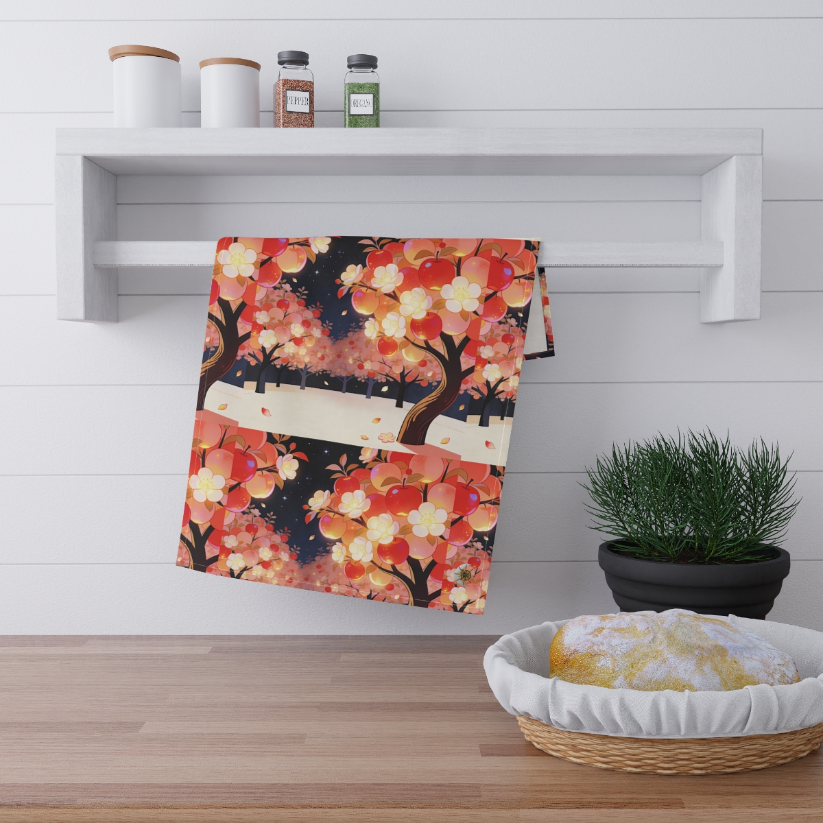 HD Emberblossom Orchard 100% Cotton Twill Tea Towel