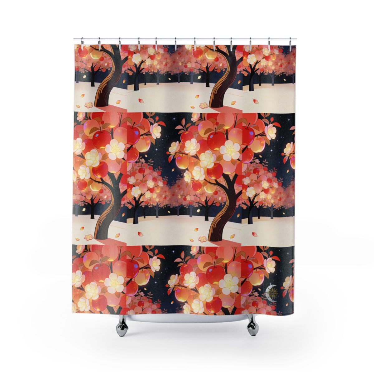 HD Emberblossom Orchard Shower Curtain