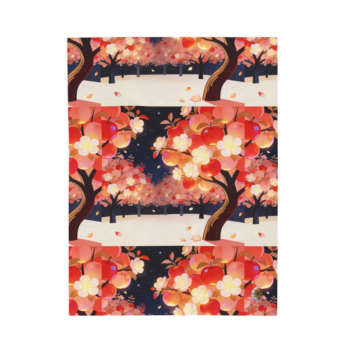 HD Emberblossom Orchard Velveteen Plush Blanket