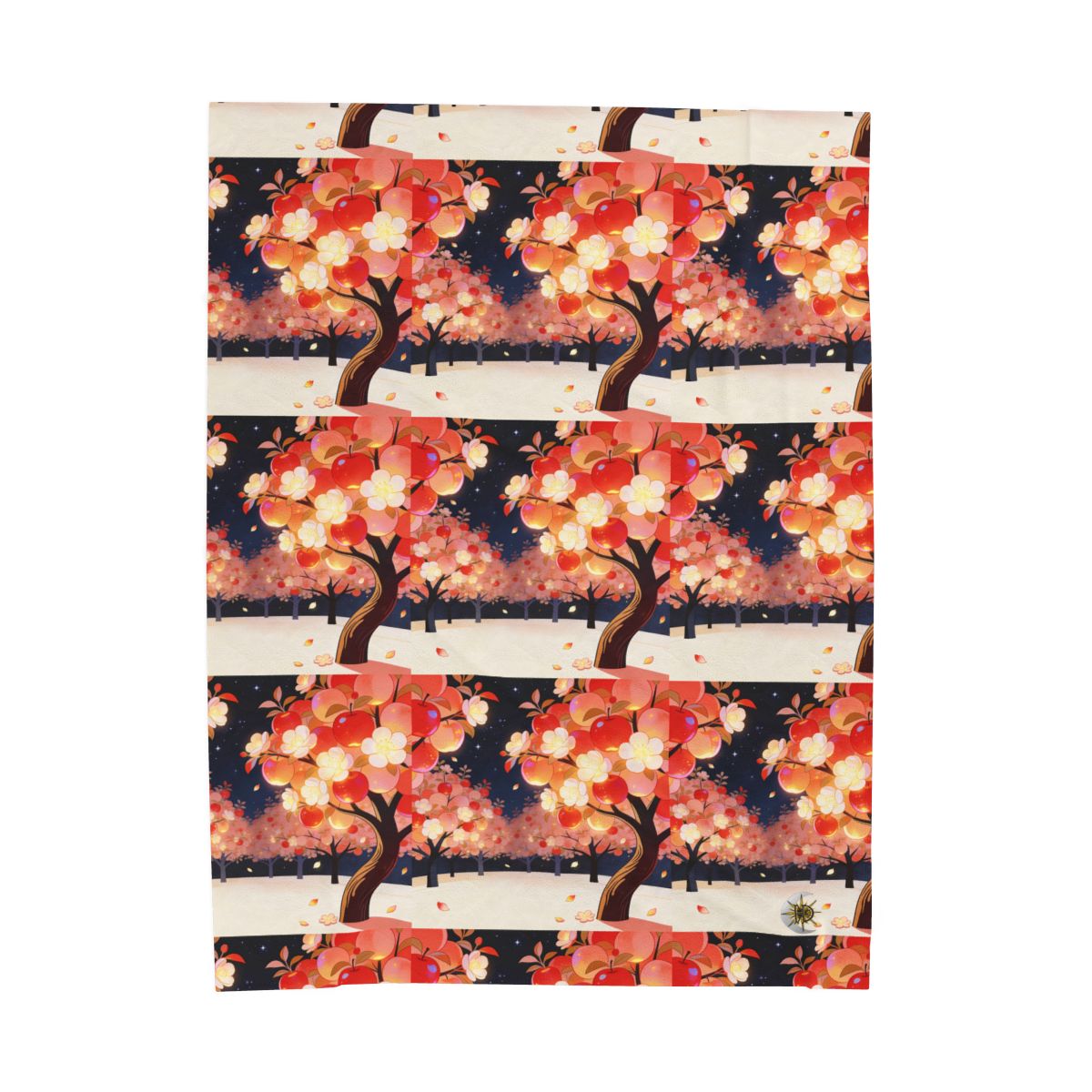 HD Emberblossom Orchard Velveteen Plush Blanket — additional view