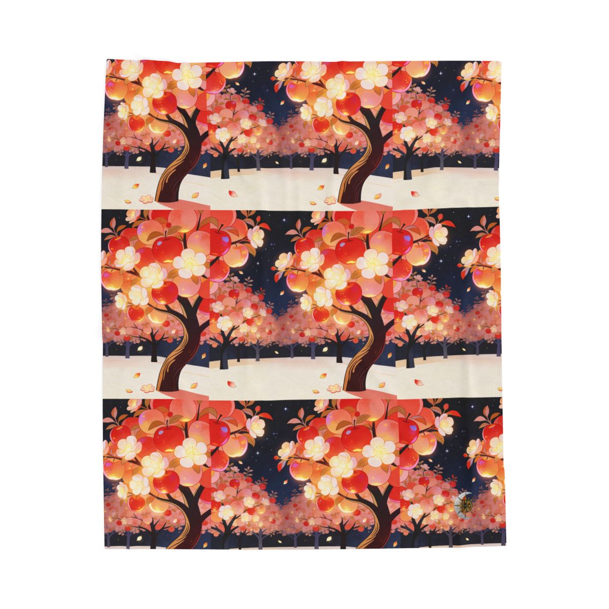 HD Emberblossom Orchard Velveteen Plush Blanket — additional view