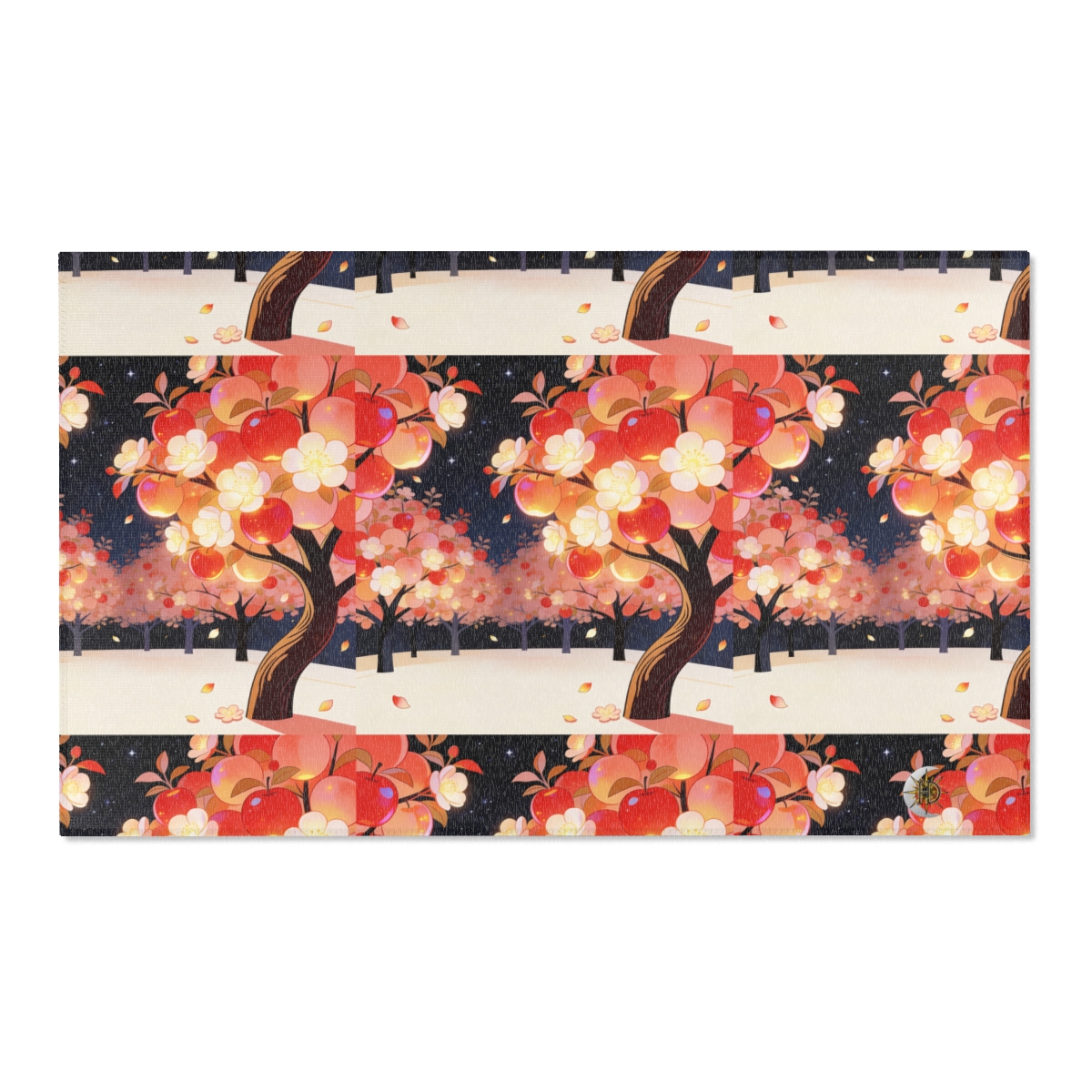 HD Emberblossom Orchard Polyester Chenille Area Rug — additional view