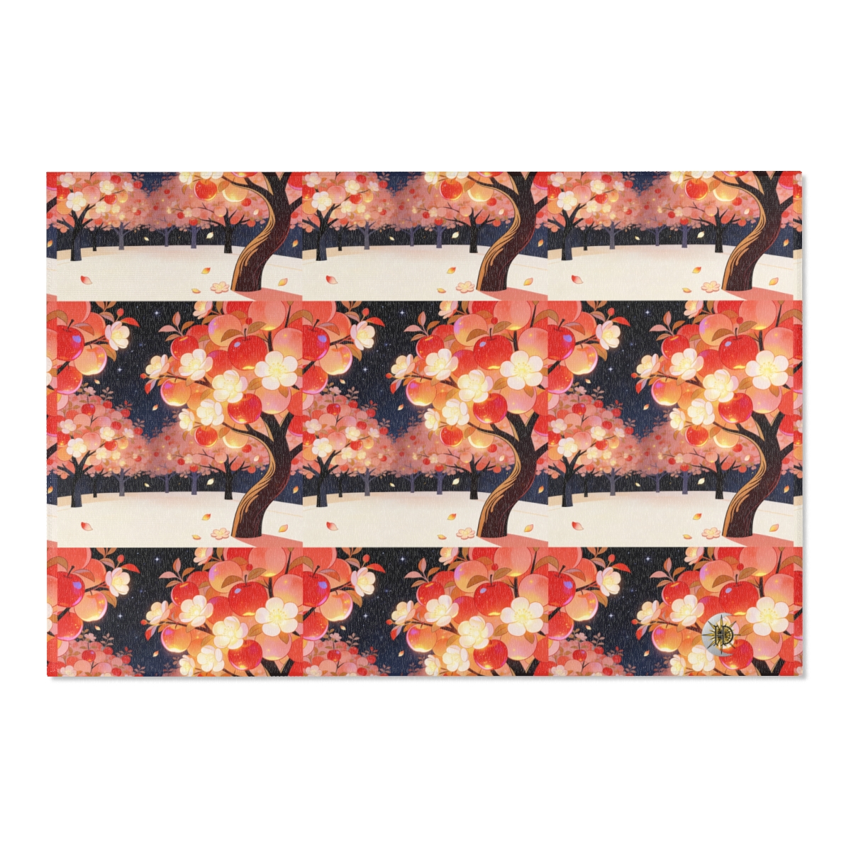 HD Emberblossom Orchard Polyester Chenille Area Rug — additional view