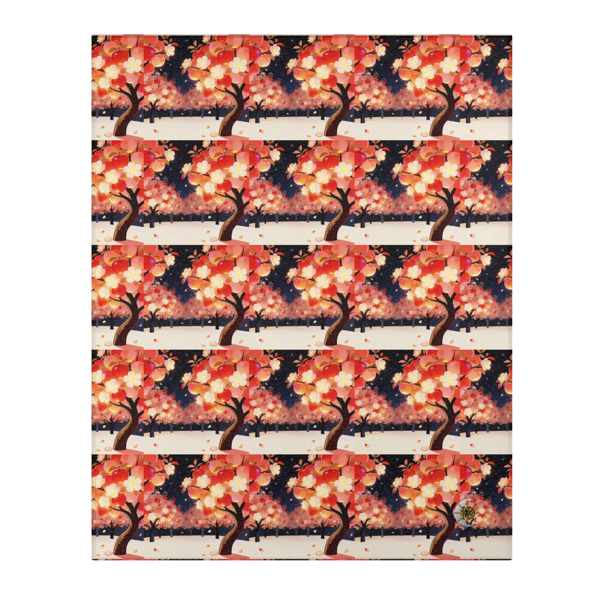 HD Emberblossom Orchard Polyester Chenille Area Rug — additional view