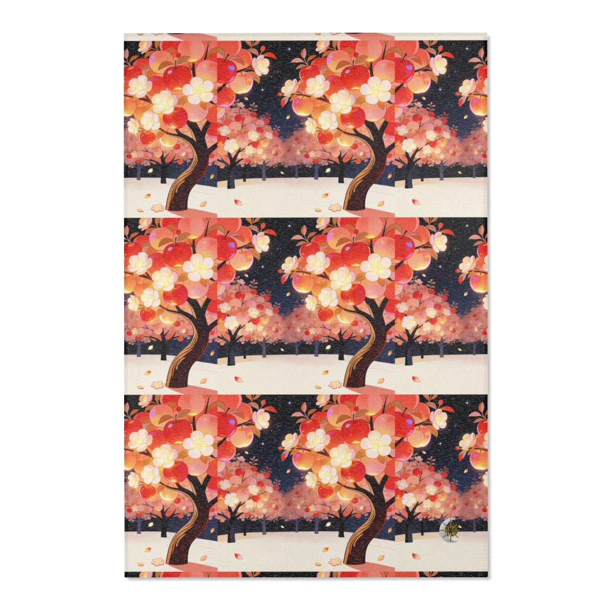 HD Emberblossom Orchard Polyester Chenille Area Rug — additional view