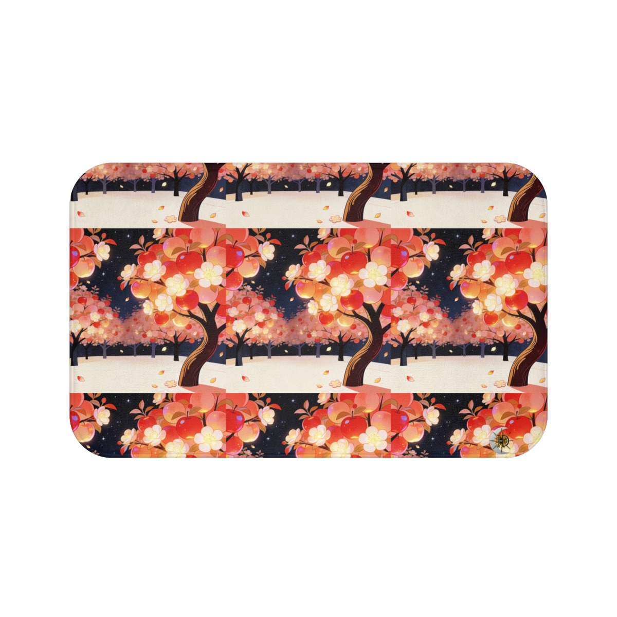 HD Emberblossom Orchard Memory-Foam Bath Mat