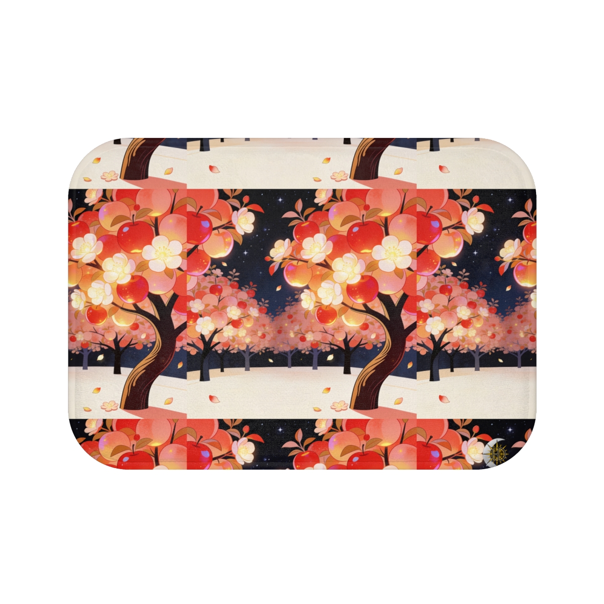 HD Emberblossom Orchard Memory-Foam Bath Mat — additional view