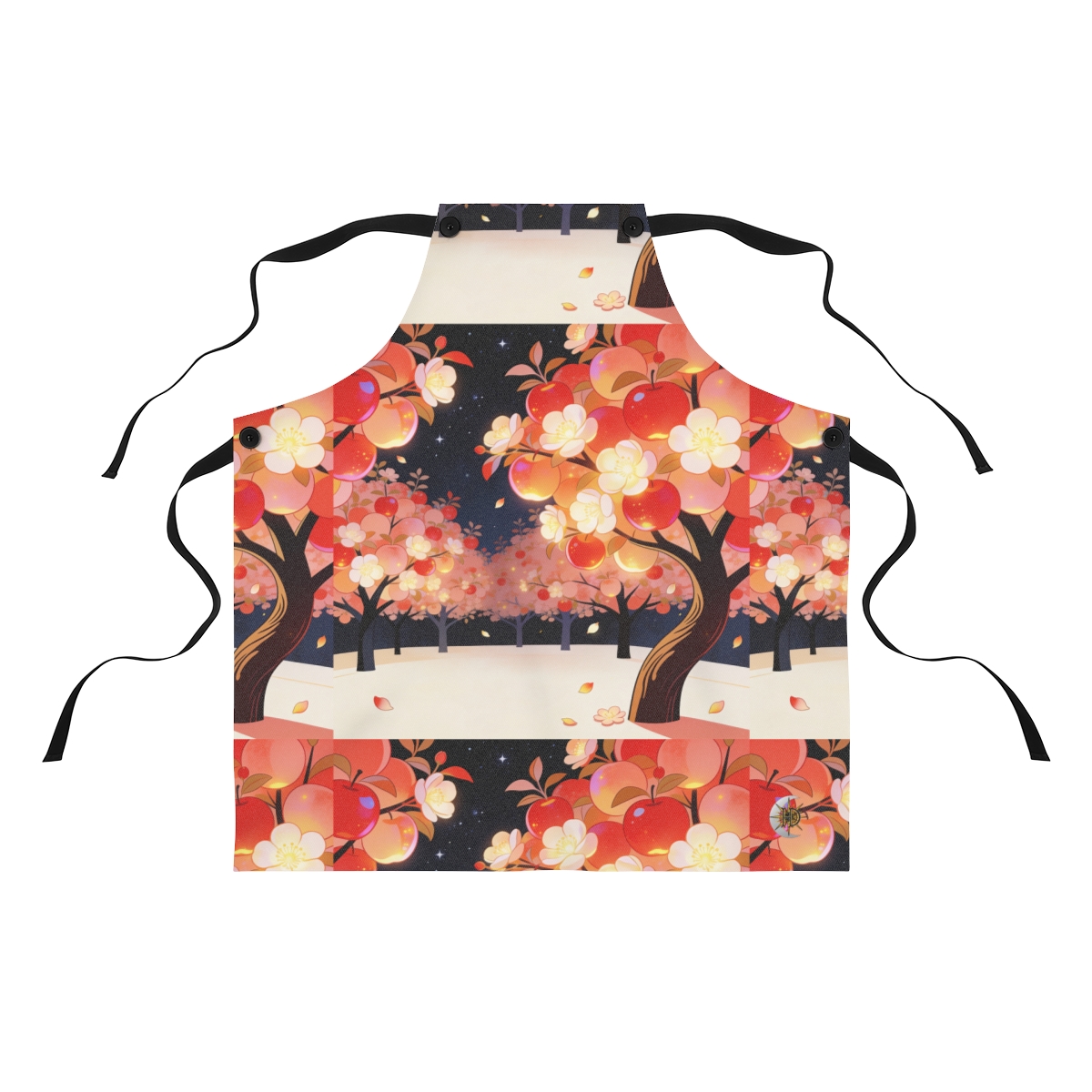 HD Emberblossom Orchard Polyester Kitchen Apron