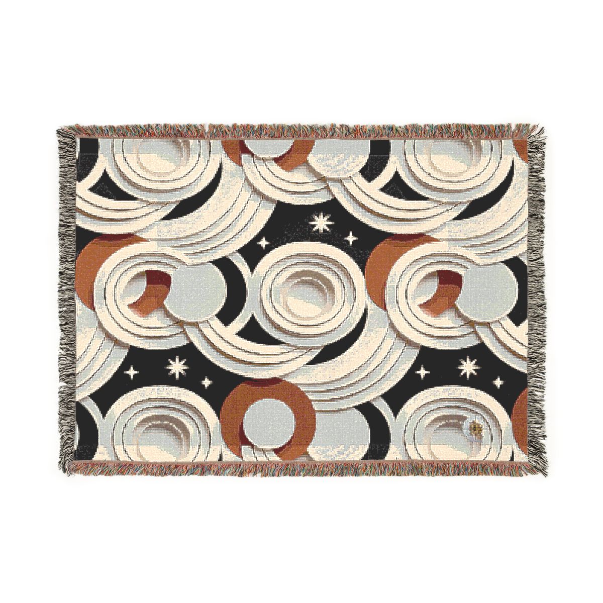 HD Paper Orbit 100% Cotton Woven Blanket