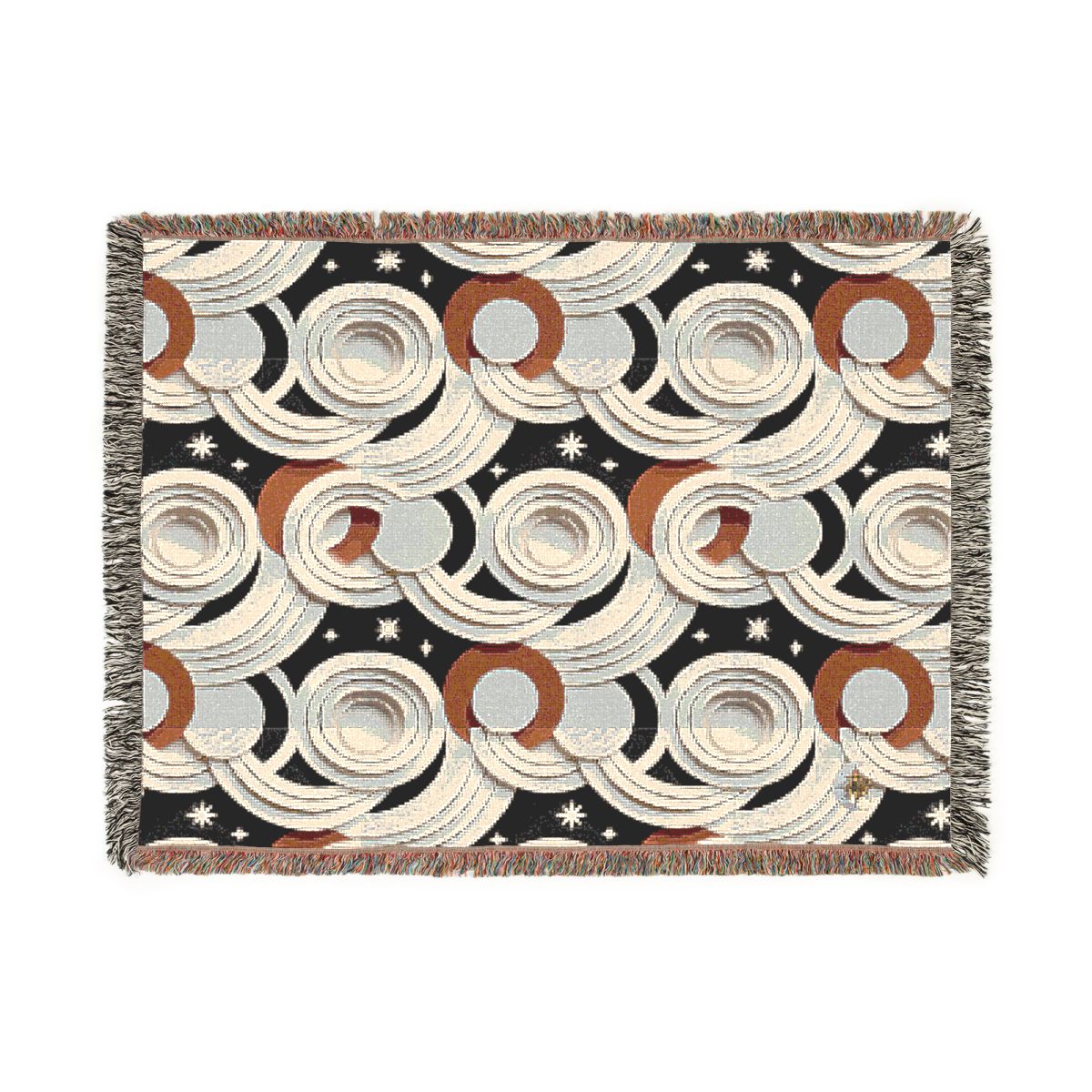 HD Paper Orbit 100% Cotton Woven Blanket — additional view