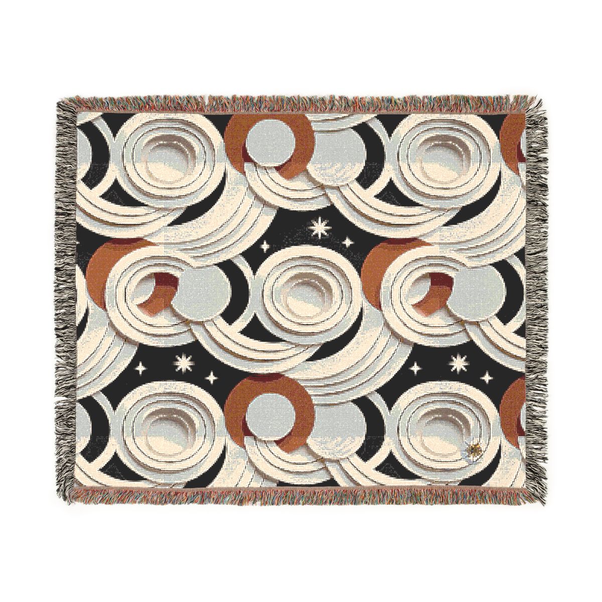HD Paper Orbit 100% Cotton Woven Blanket — additional view