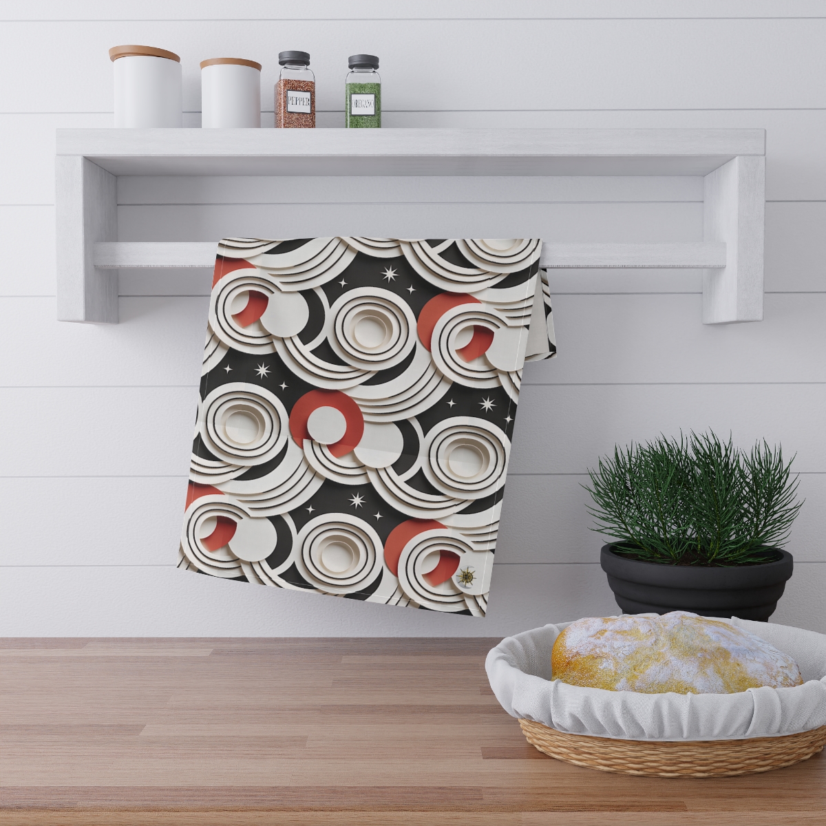 HD Paper Orbit 100% Cotton Twill Tea Towel