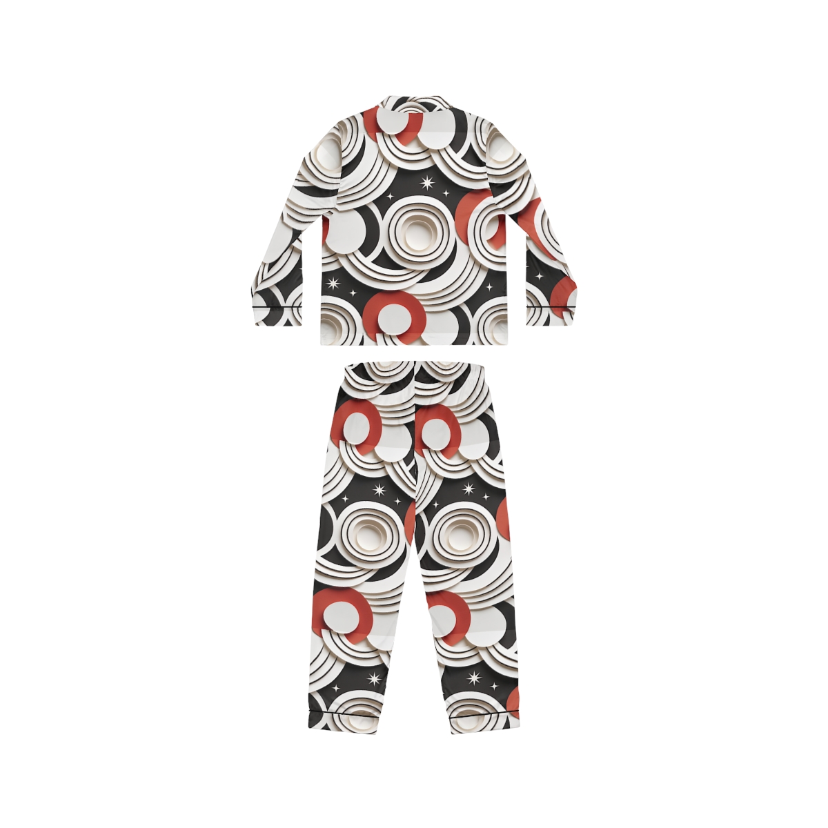 HD Paper Orbit Women’s Satin Pajama Set — additional view