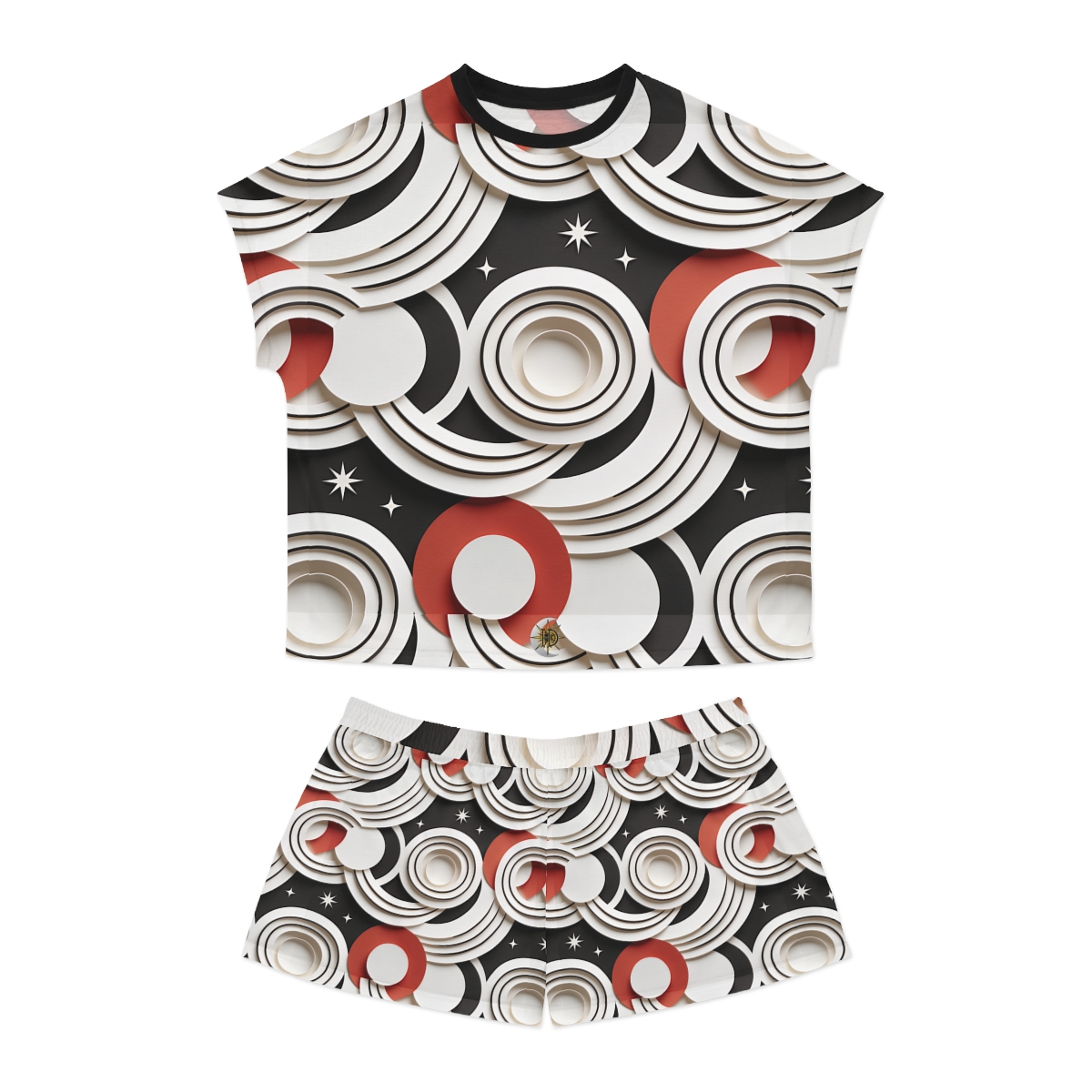 HD Paper Orbit Women’s Short Pajama Set