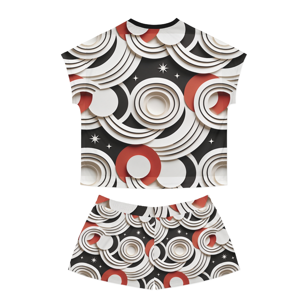 HD Paper Orbit Women’s Short Pajama Set — additional view