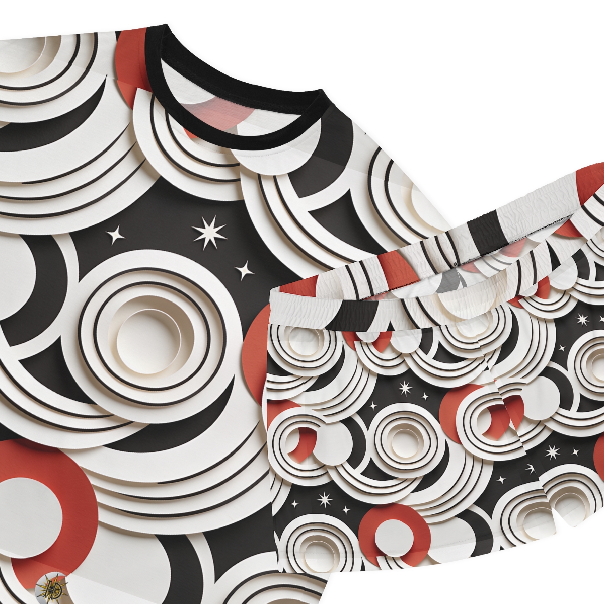 HD Paper Orbit Women’s Short Pajama Set — additional view
