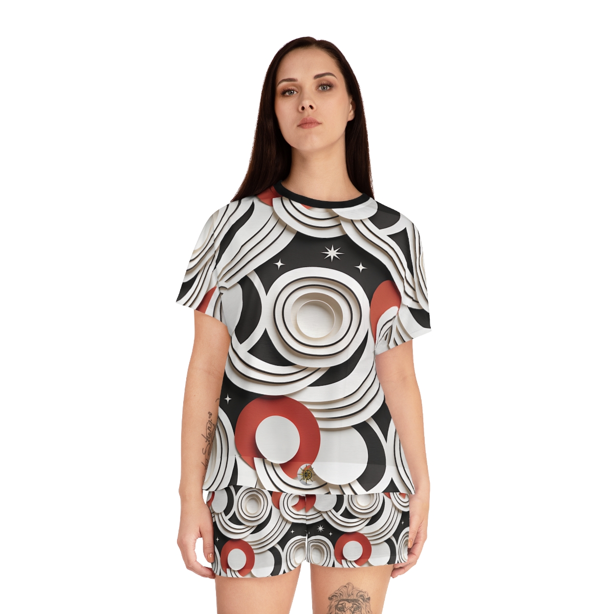 HD Paper Orbit Women’s Short Pajama Set — additional view