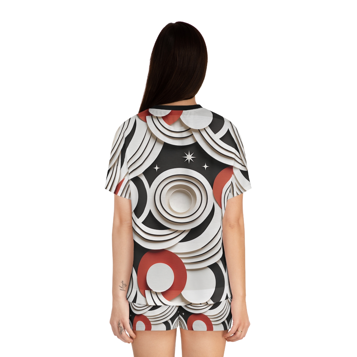 HD Paper Orbit Women’s Short Pajama Set — additional view