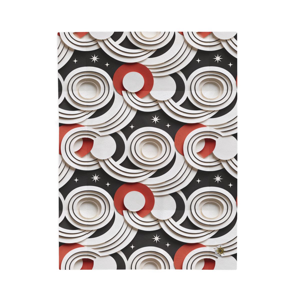 HD Paper Orbit Velveteen Plush Blanket