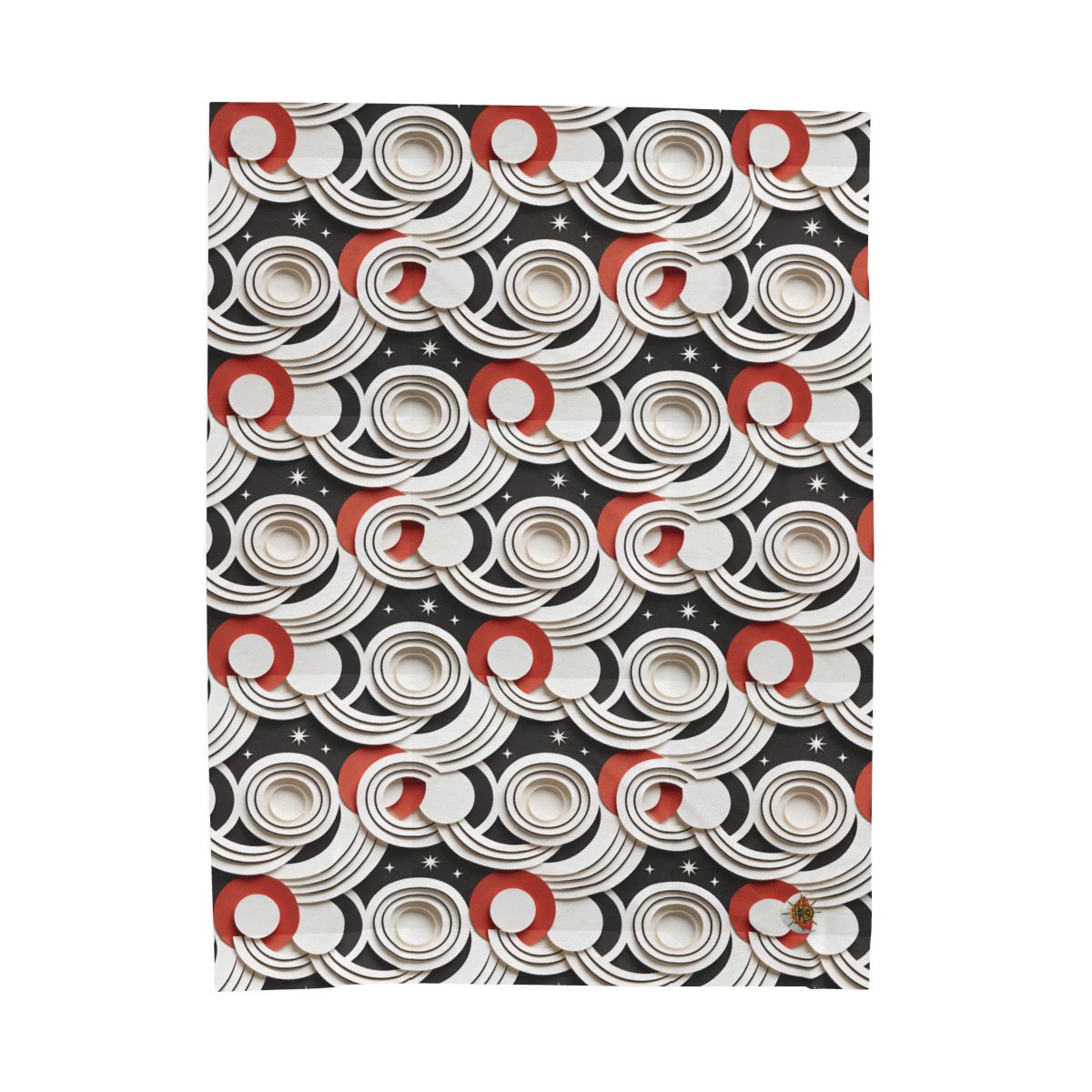 HD Paper Orbit Velveteen Plush Blanket — additional view