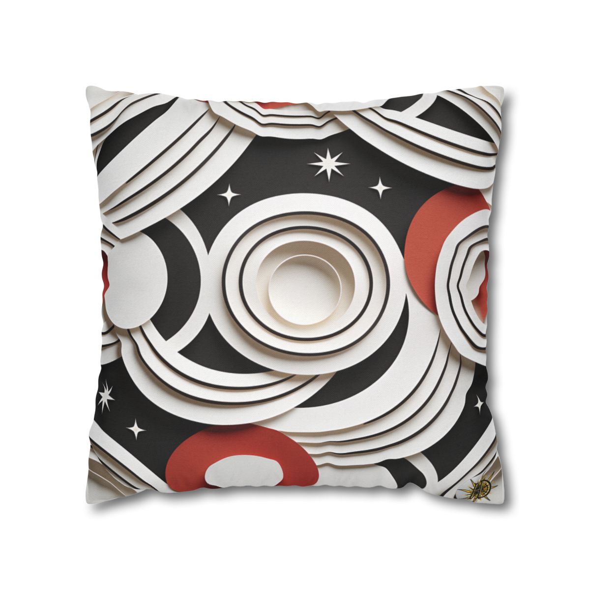 HD Paper Orbit Square Polyester Pillow Cover — additional view