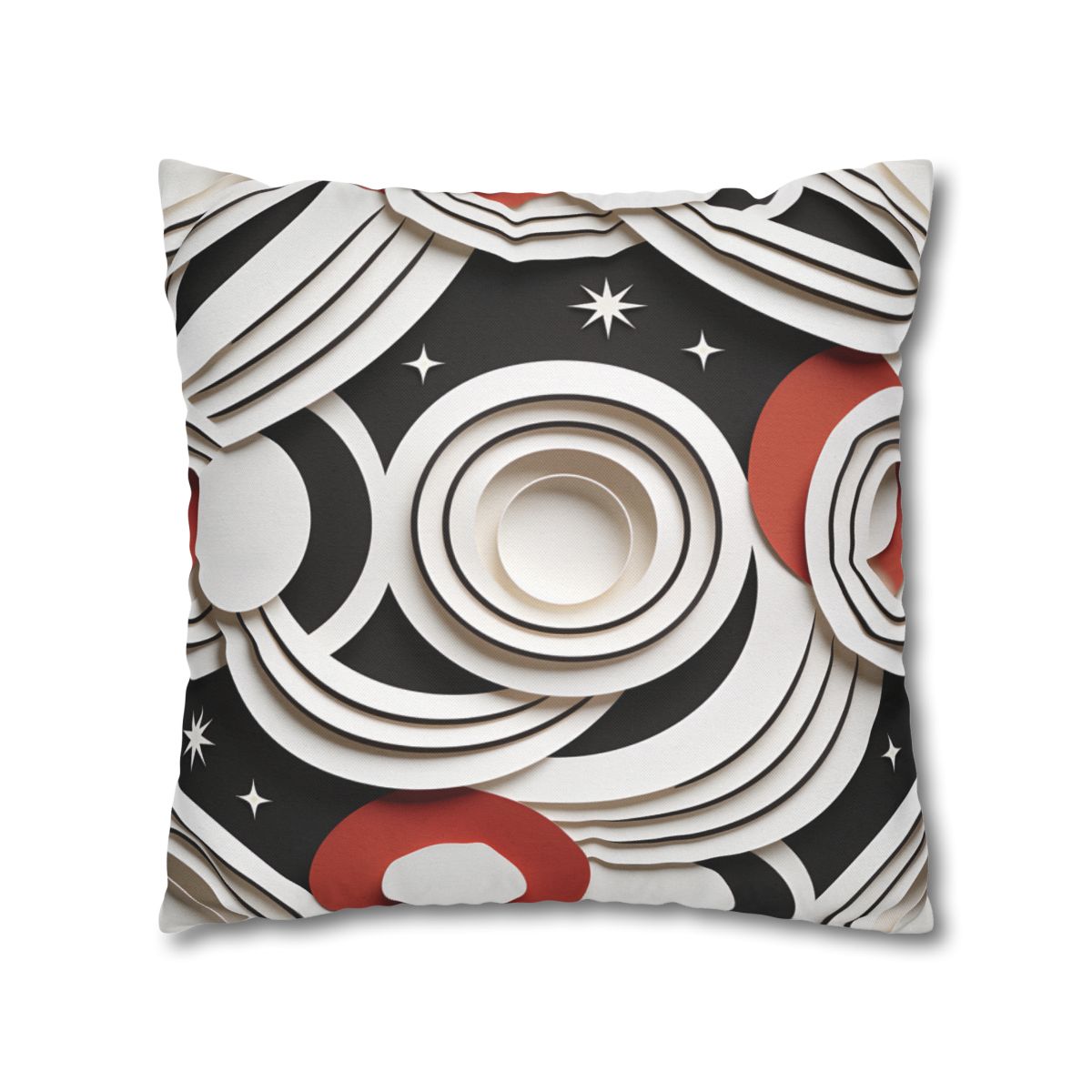 HD Paper Orbit Square Polyester Pillow Cover — additional view