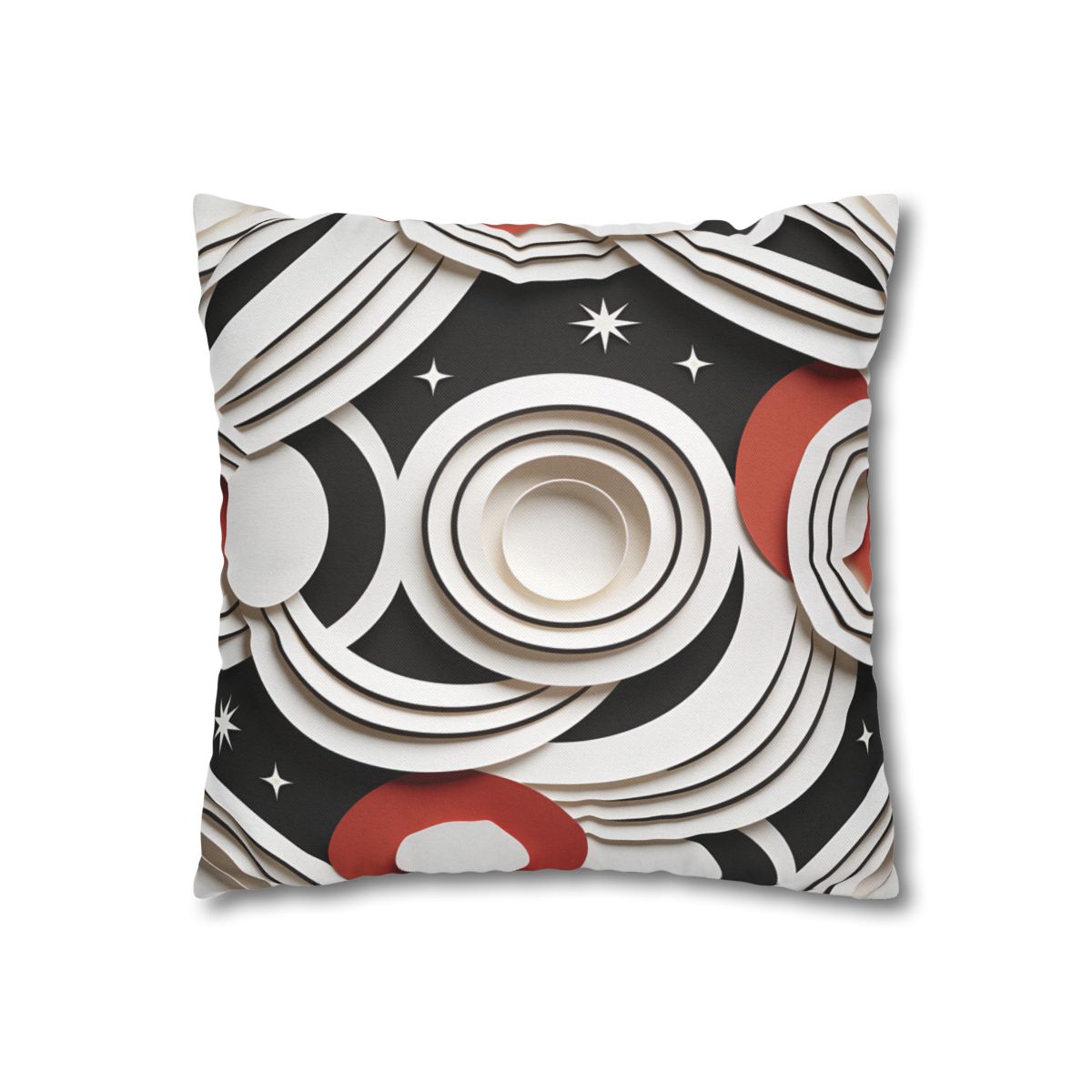 HD Paper Orbit Square Polyester Pillow Cover — additional view