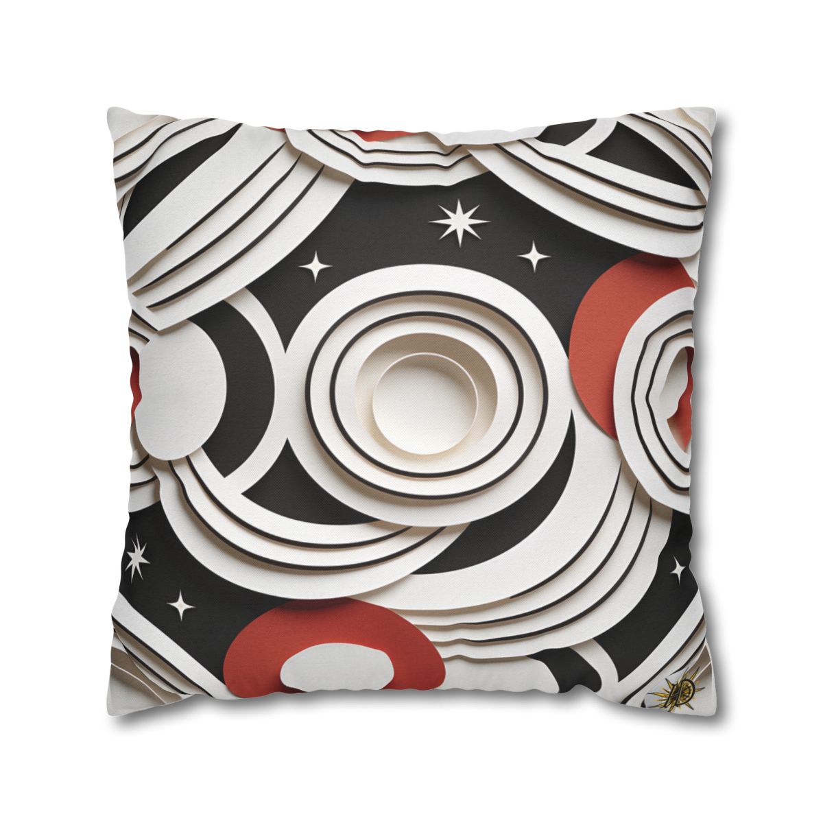 HD Paper Orbit Square Polyester Pillow Cover — additional view