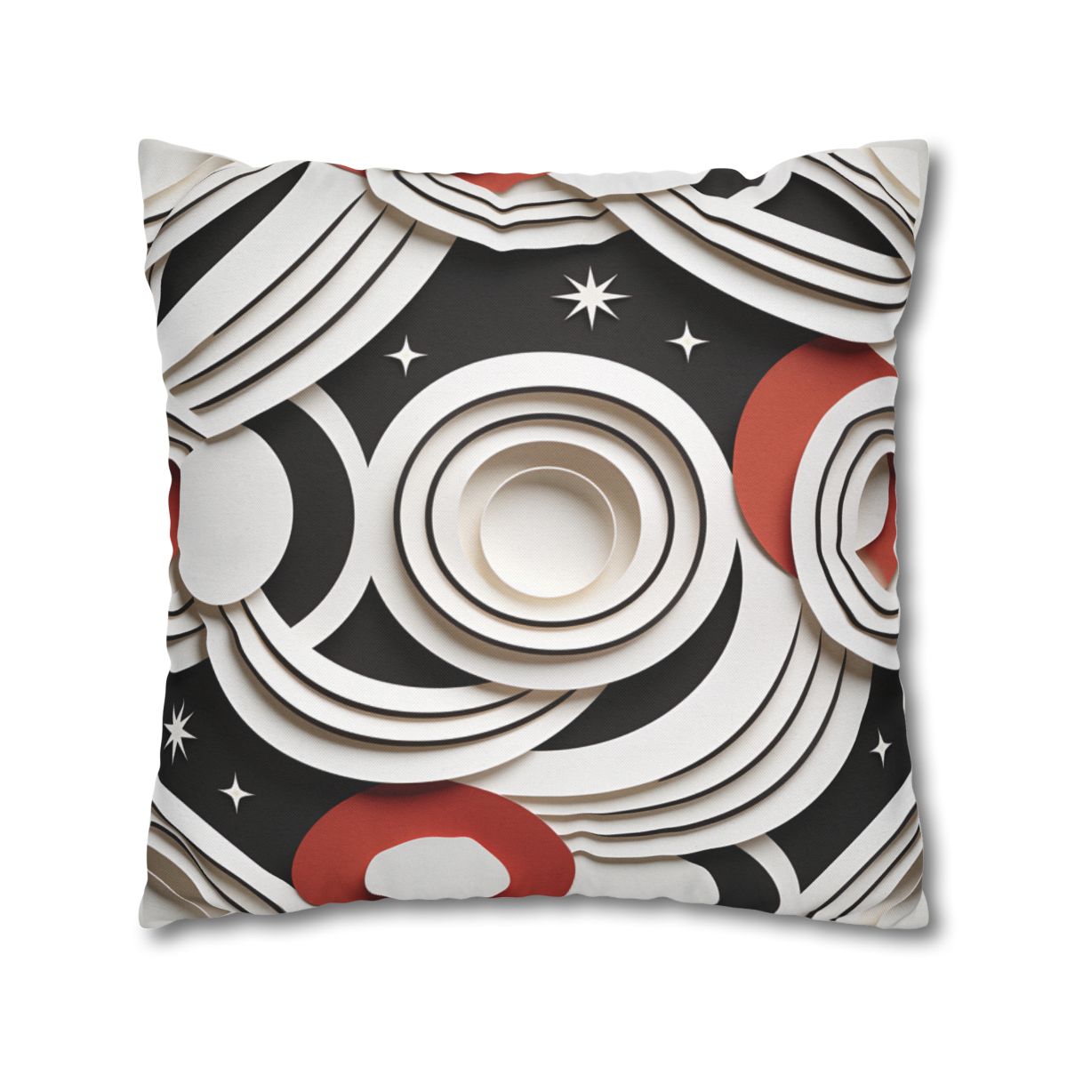 HD Paper Orbit Square Polyester Pillow Cover — additional view