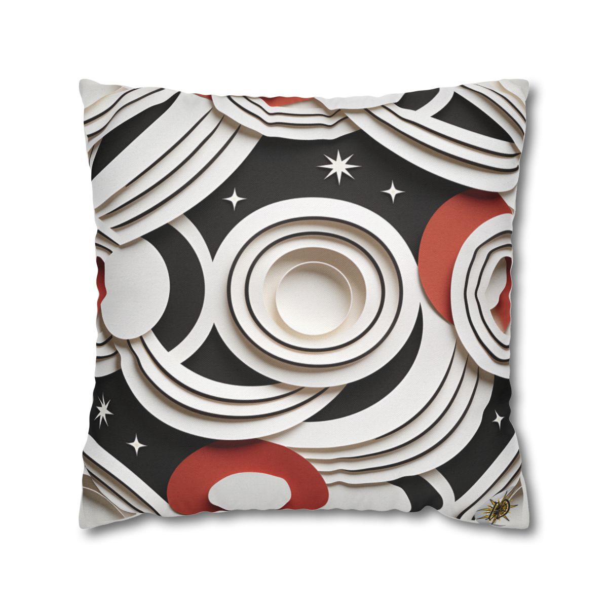 HD Paper Orbit Square Polyester Pillow Cover — additional view