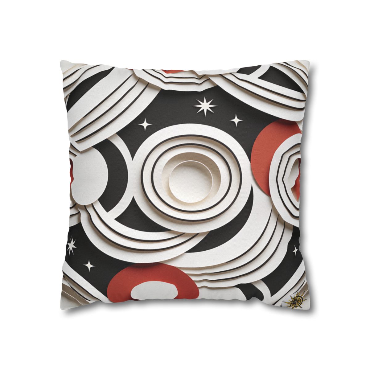 HD Paper Orbit Square Polyester Pillow Cover — additional view
